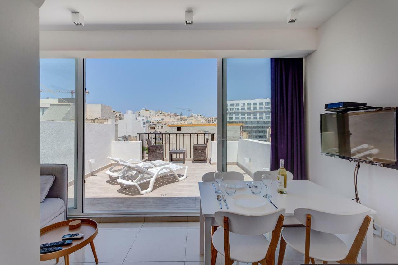 Cosy 1Br Penthouse With Terrace, Great Location Leilighet Gzira Eksteriør bilde